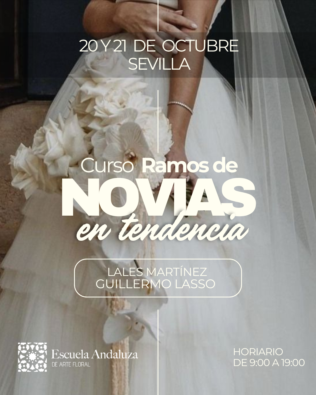 Curso Ramos Una novia sujetando una ramo