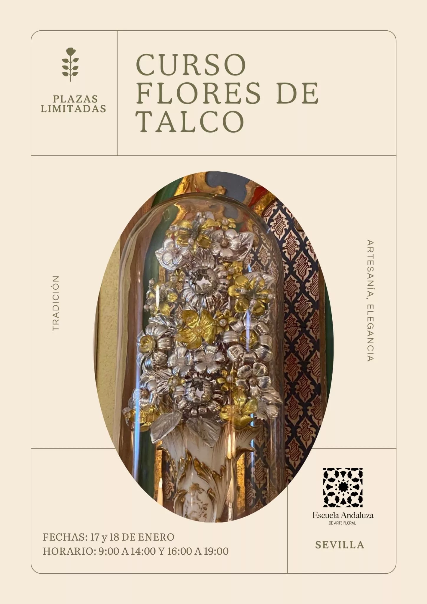 curso flores de talco Arreglo en estilo vegetativo