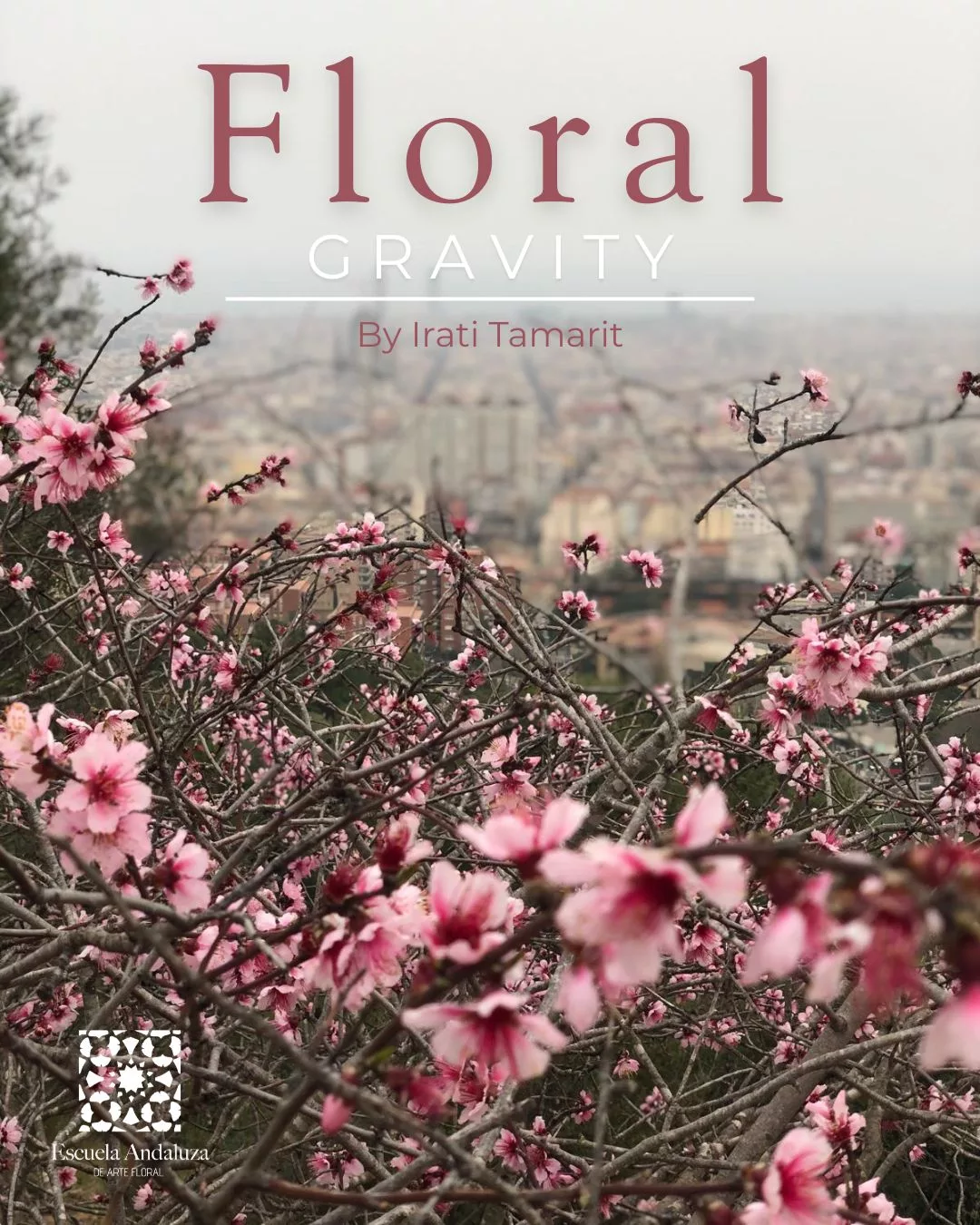 Un florista tocando una rama de eucalipto